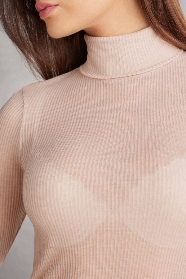 Intimissimi Camiseta de Cuello Alto Ultranatural con Cashmere