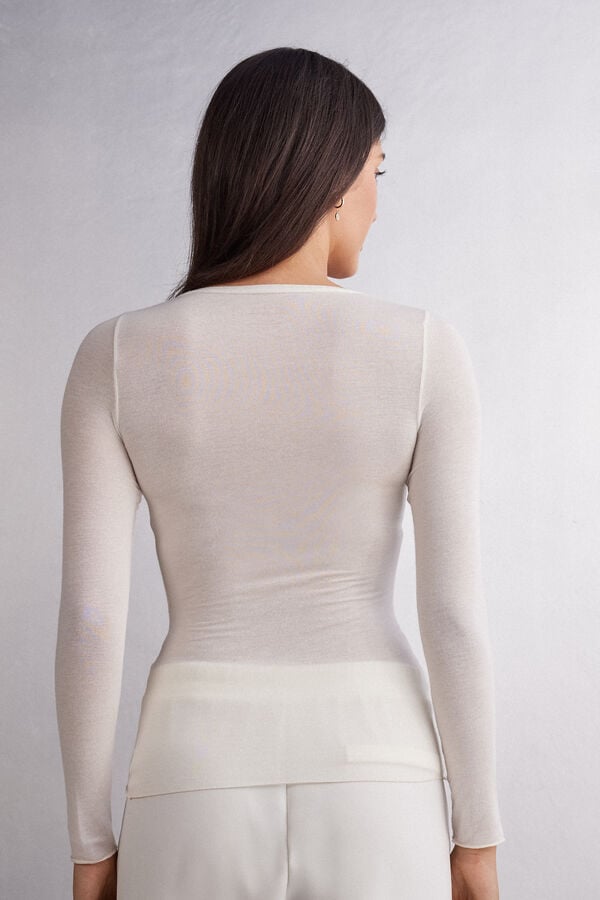 Intimissimi Camiseta De Cuello De Pico De Modal Ultraligero Con Cashmere