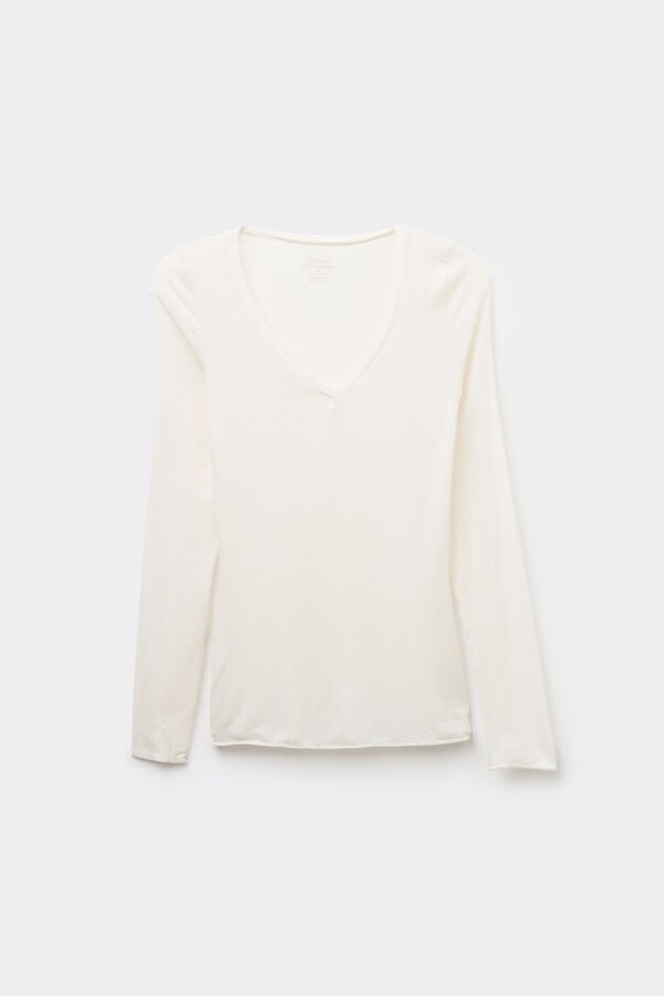 Intimissimi Camiseta De Cuello De Pico De Modal Ultraligero Con Cashmere