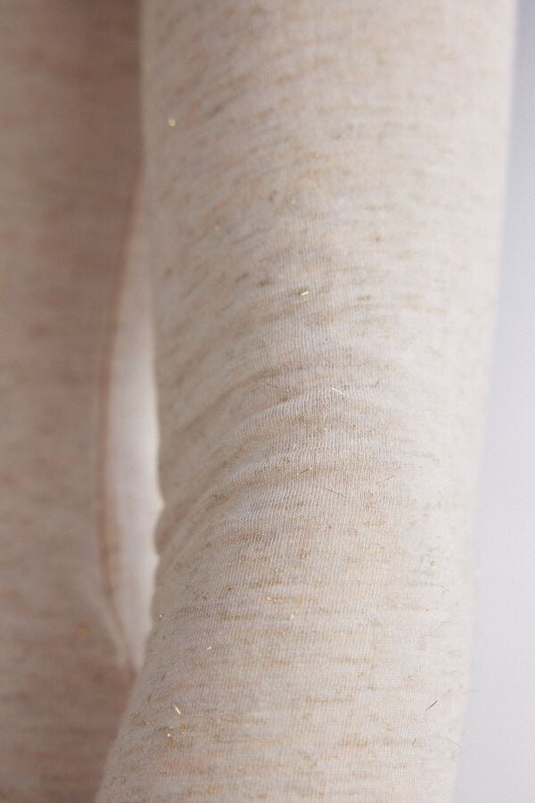 Intimissimi Camiseta de Cuello Redondo de Modal Ligero con Cashmere Lamé