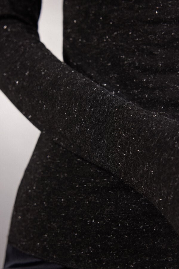 Intimissimi Camiseta de Cuello Redondo de Modal Ligero con Cashmere Lamé