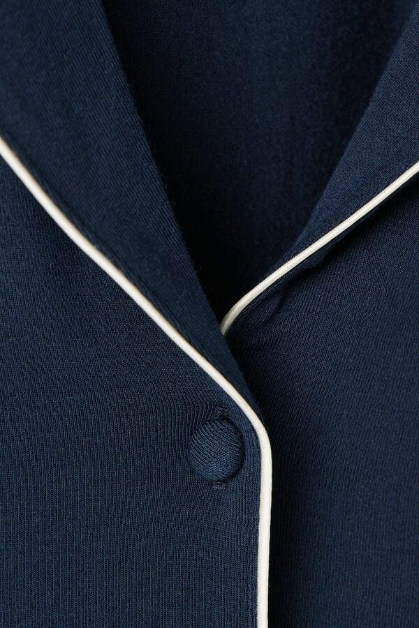 Intimissimi Camiseta De Manga Corta Con Abertura Frontal De Modal