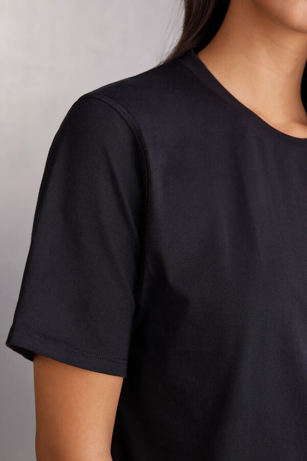 Intimissimi Camiseta de Manga Corta de Algodón Superior