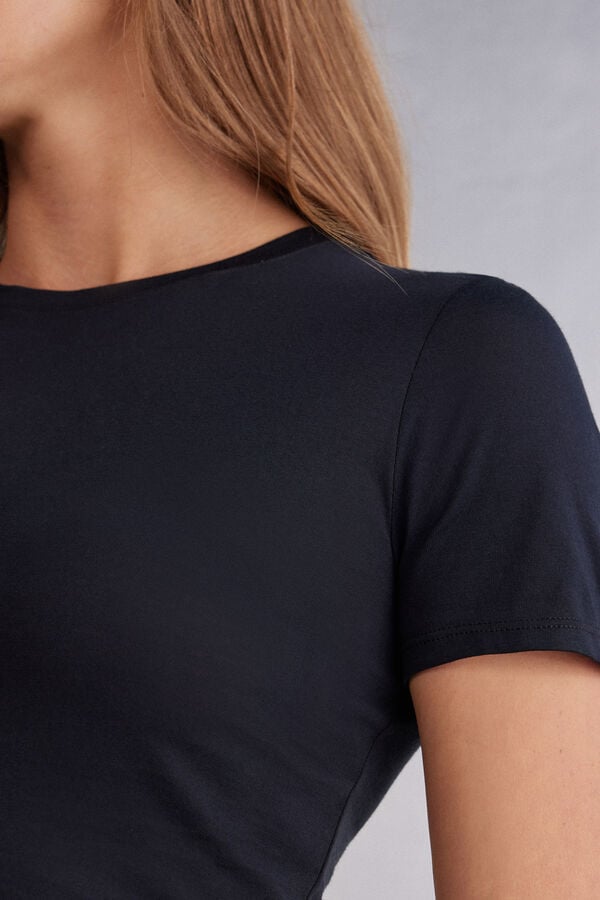 Intimissimi Camiseta de Manga Corta de Algodón Ultrafresh