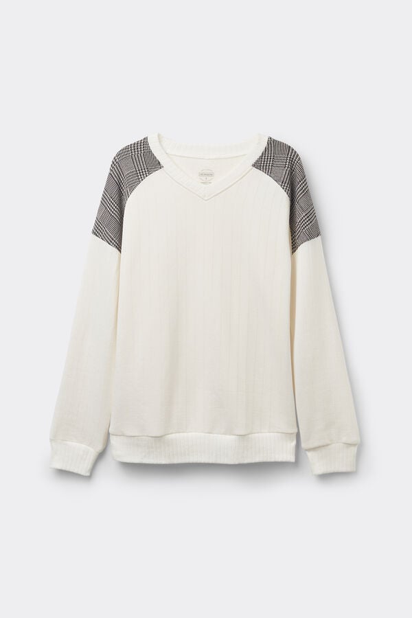 Intimissimi Camiseta De Manga Larga Con Cuello De Pico Royal Elegance