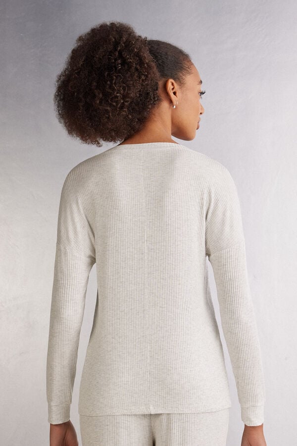 Intimissimi Camiseta De Manga Larga Con Escote Barco De Modal Chic Comfort