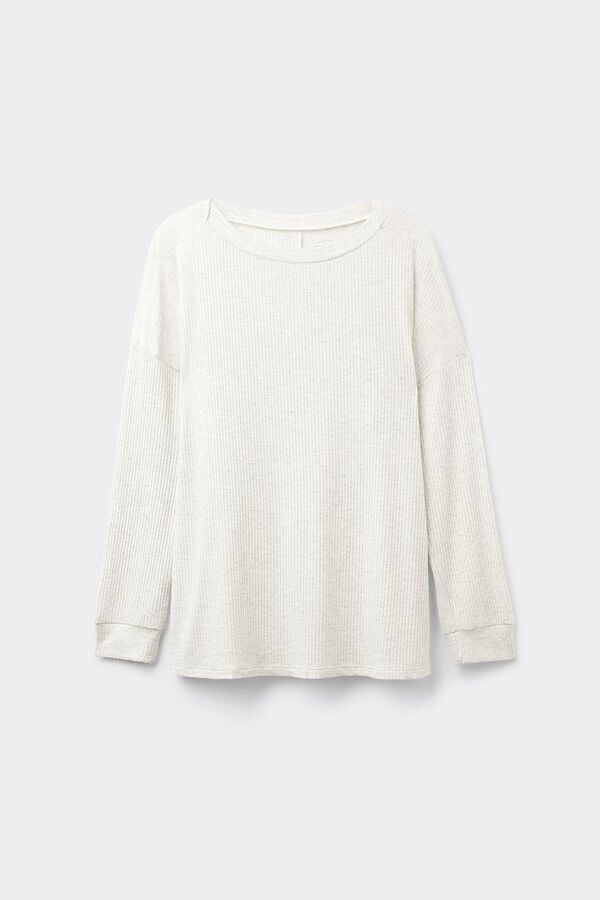 Intimissimi Camiseta De Manga Larga Con Escote Barco De Modal Chic Comfort