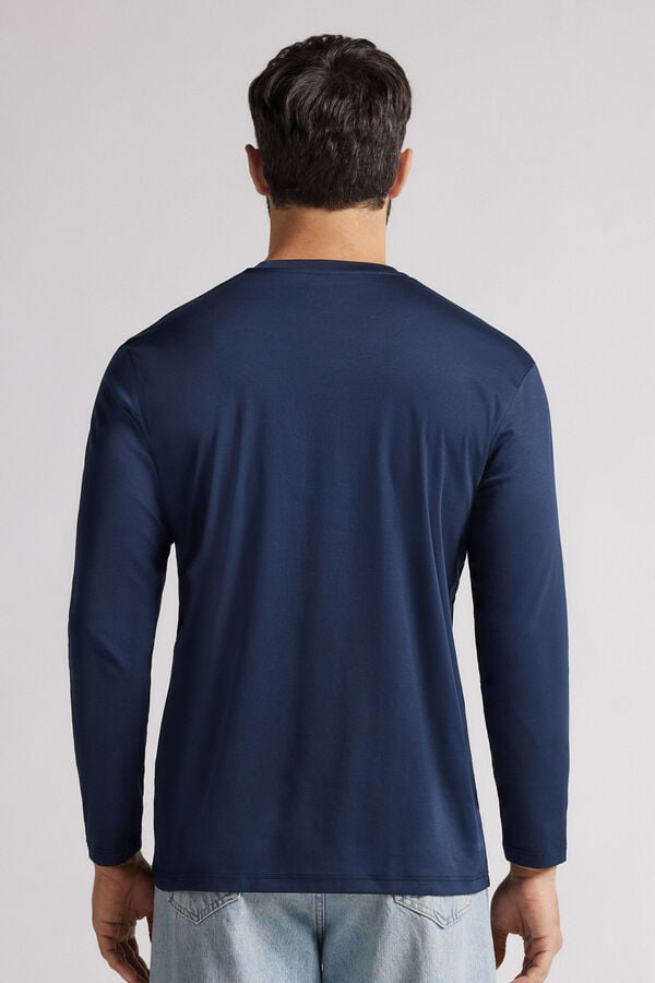Intimissimi Camiseta de Manga Larga de Algodón Premium