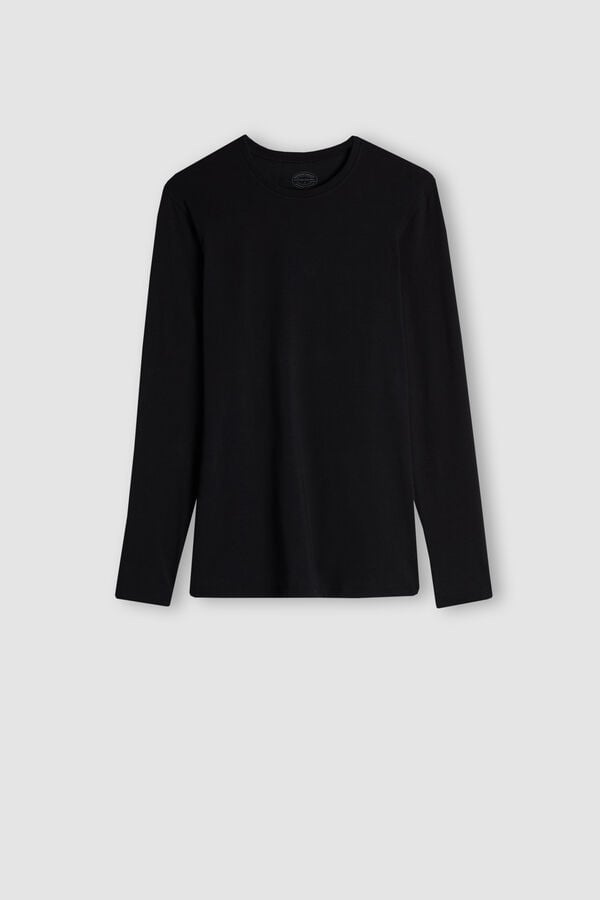 Intimissimi Camiseta De Manga Larga De Algodón Superior Elástico