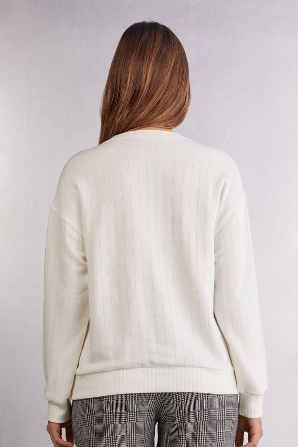 Intimissimi Camiseta De Manga Larga De Canalé Royal Elegance