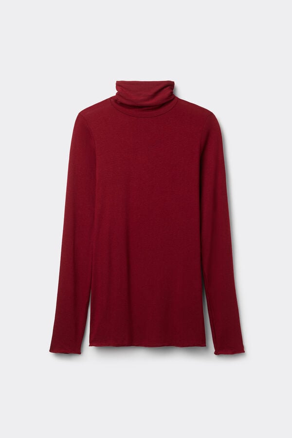 Intimissimi Camiseta De Manga Larga De Cuello Alto De Cashmere Ultraligero De Modal