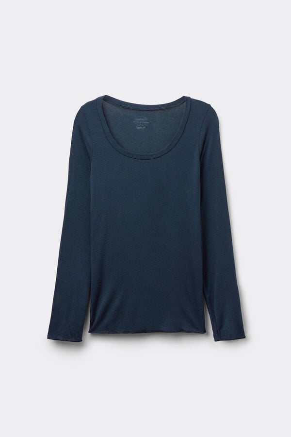 Intimissimi Camiseta De Manga Larga De Modal Ultralight Con Cashmere Y Escote Redondo