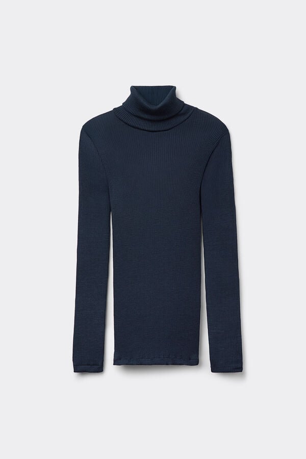 Intimissimi Camiseta De Manga Larga Lana Y Seda Cuello Alto
