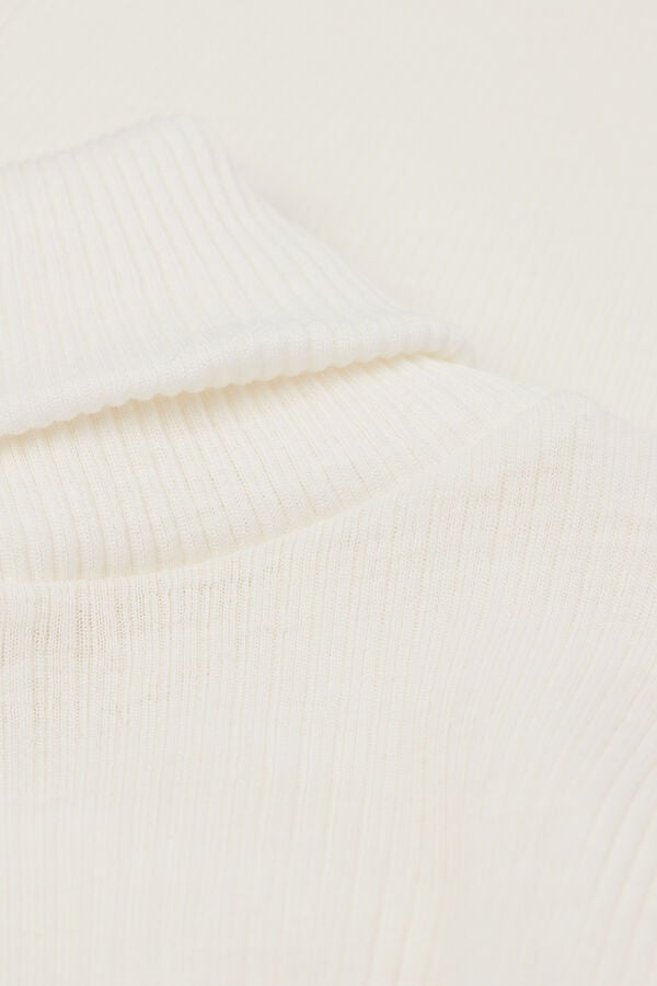 Intimissimi Camiseta De Manga Larga Lana Y Seda Cuello Alto