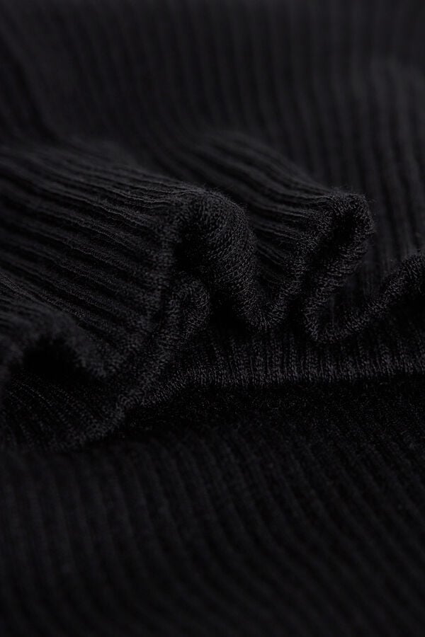 Intimissimi Camiseta De Manga Larga Lana Y Seda Cuello Alto