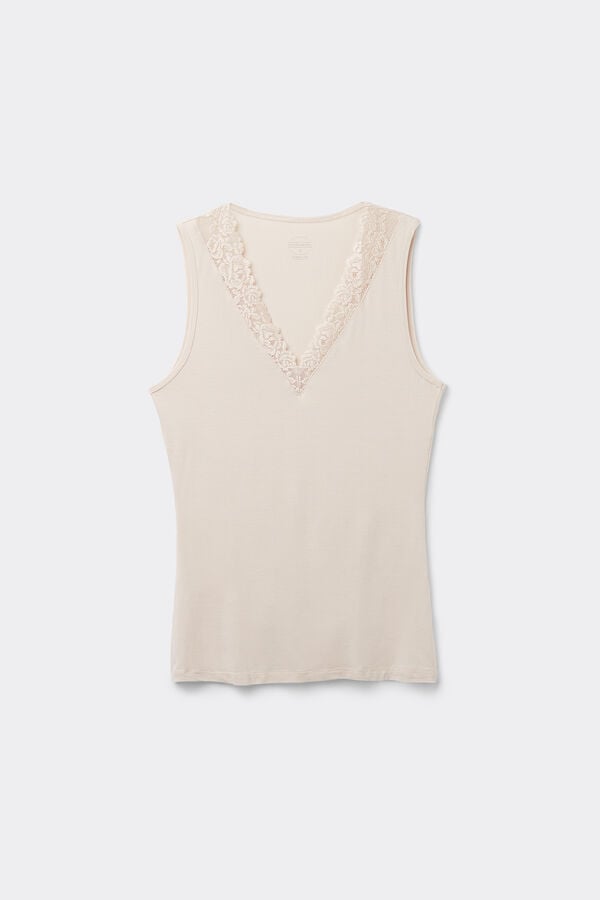 Intimissimi Camiseta De Tirantes De Modal Y Encaje Pretty Flower