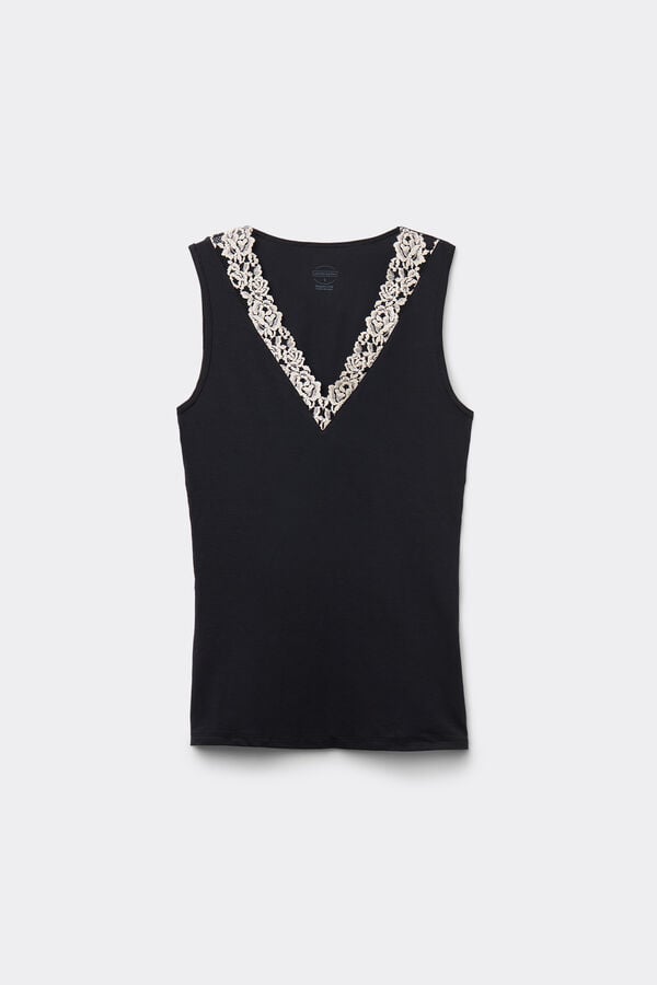 Intimissimi Camiseta De Tirantes De Modal Y Encaje Pretty Flower