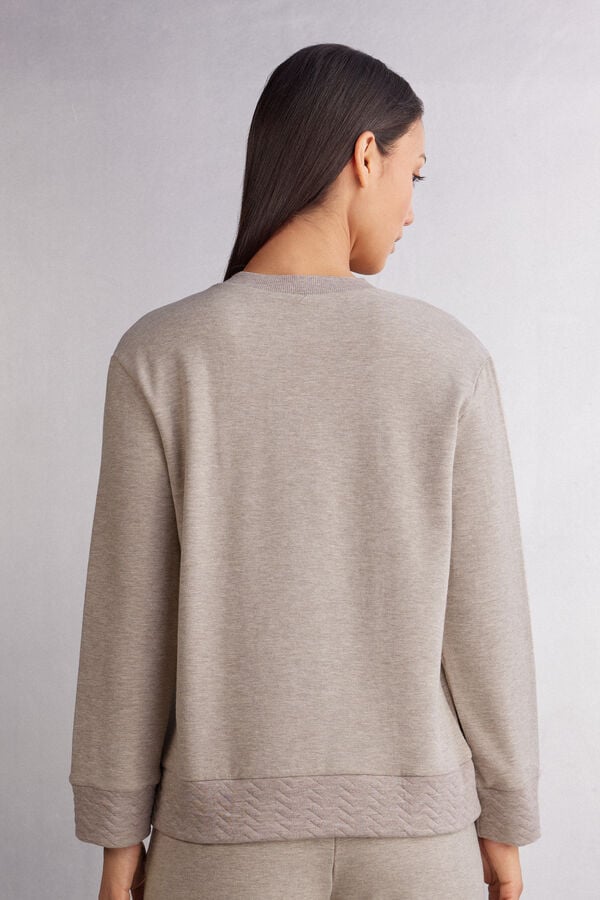 Intimissimi Camiseta Manga Larga Cuello De Pico Soft Chevron