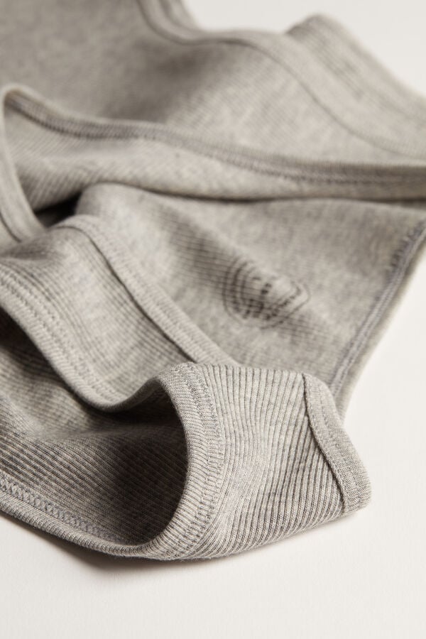 Intimissimi Camiseta Sin Mangas De Hombre En Algodón Superior Con Canalé