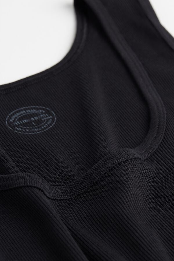 Intimissimi Camiseta Sin Mangas De Hombre En Algodón Superior Con Canalé