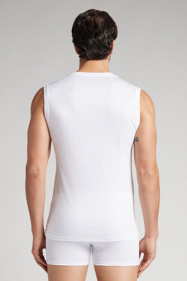 Intimissimi Camiseta sin mangas y con tirantes anchos de algodón mercerizado premium