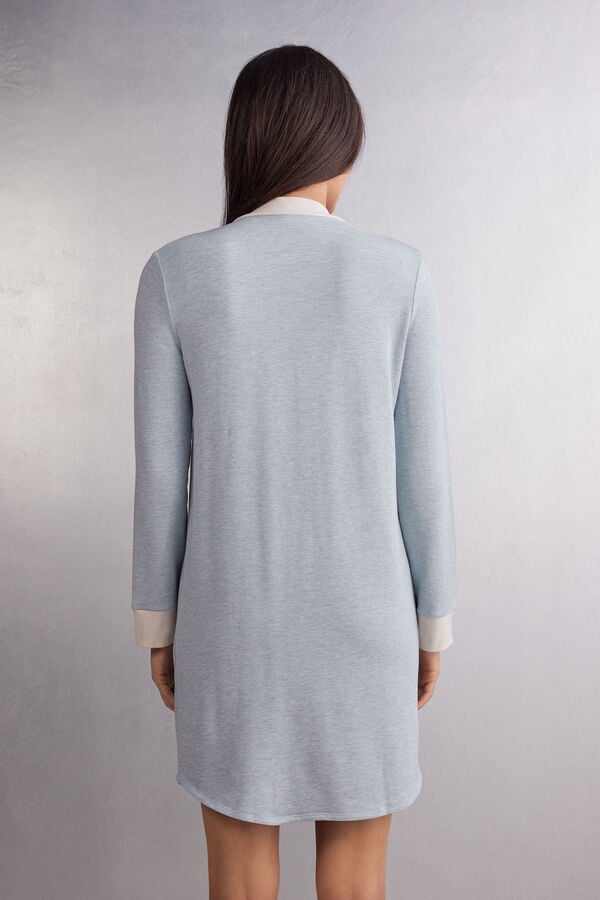 Intimissimi Camisón Abertura Frontal Modal Con Lana Cold Winter Night