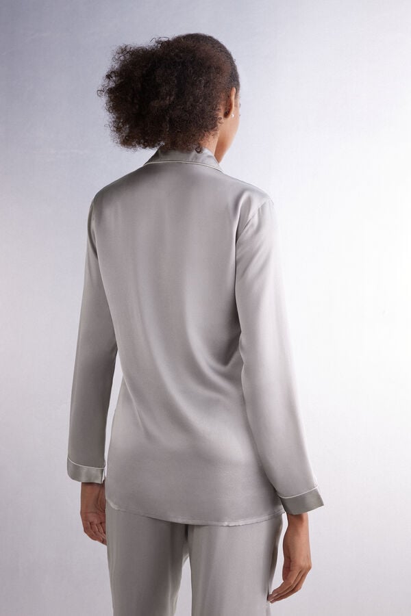 Intimissimi Chaqueta Corte Masculino De Raso De Seda