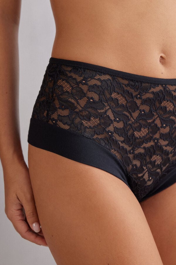 Intimissimi Culotte Brasileño de Talle Alto de Encaje Delicate Pieces