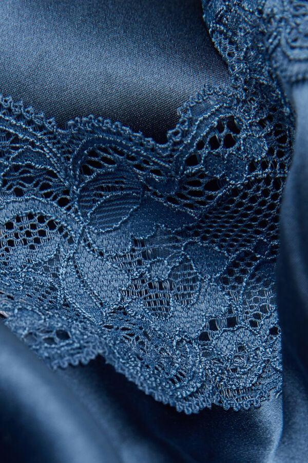 Intimissimi Enagua De Seda Y Aplicaciones De Encaje