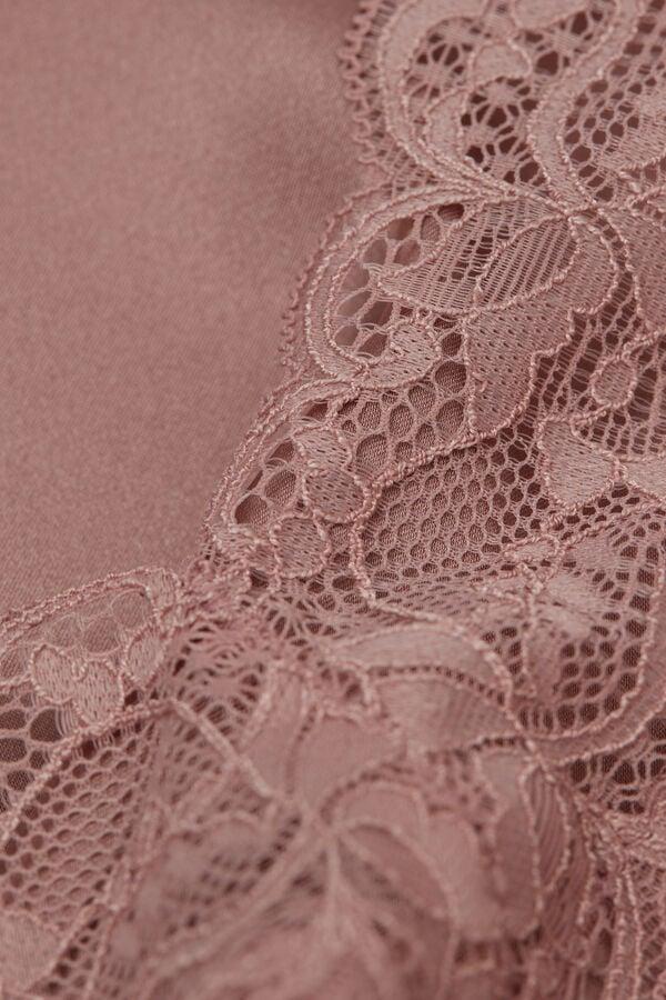 Intimissimi Enagua De Seda Y Aplicaciones De Encaje