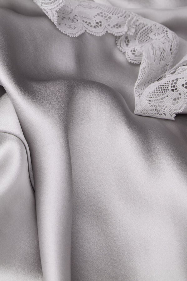 Intimissimi Enagua De Seda Y Aplicaciones De Encaje