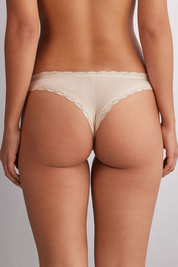 Intimissimi Brasileña De Algodón Y Encaje