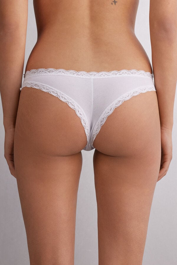 Intimissimi Brasileña De Algodón Y Encaje