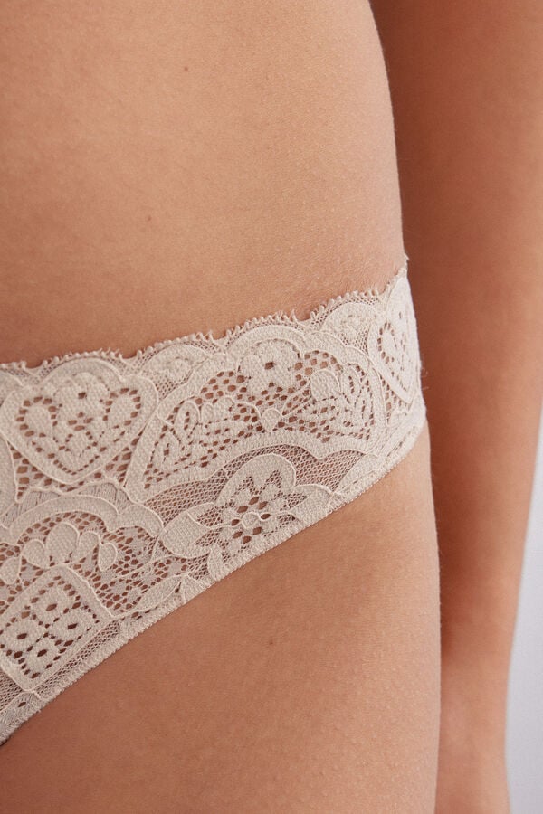 Intimissimi Brasileña de Encaje y Microfibra