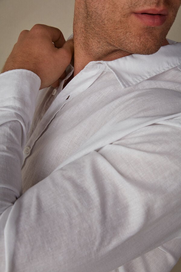 Intimissimi Camisa de Lino y Algodón