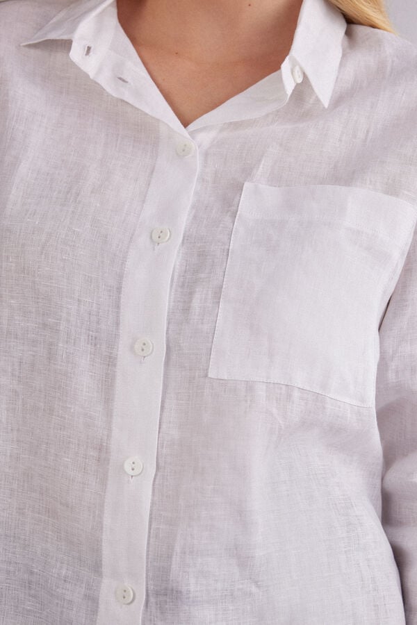 Intimissimi Camisa de Tela de Lino