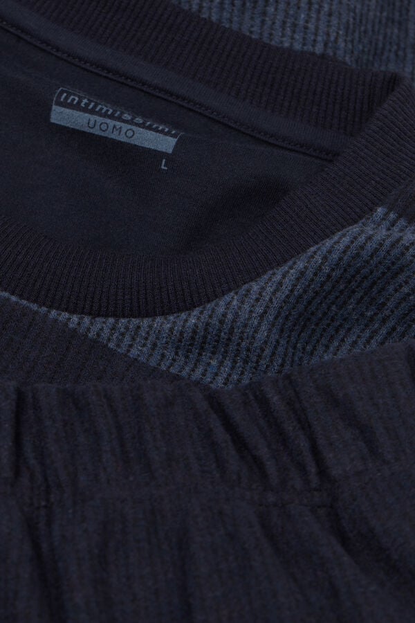 Intimissimi Pijama Largo De Punto A Rayas Azules