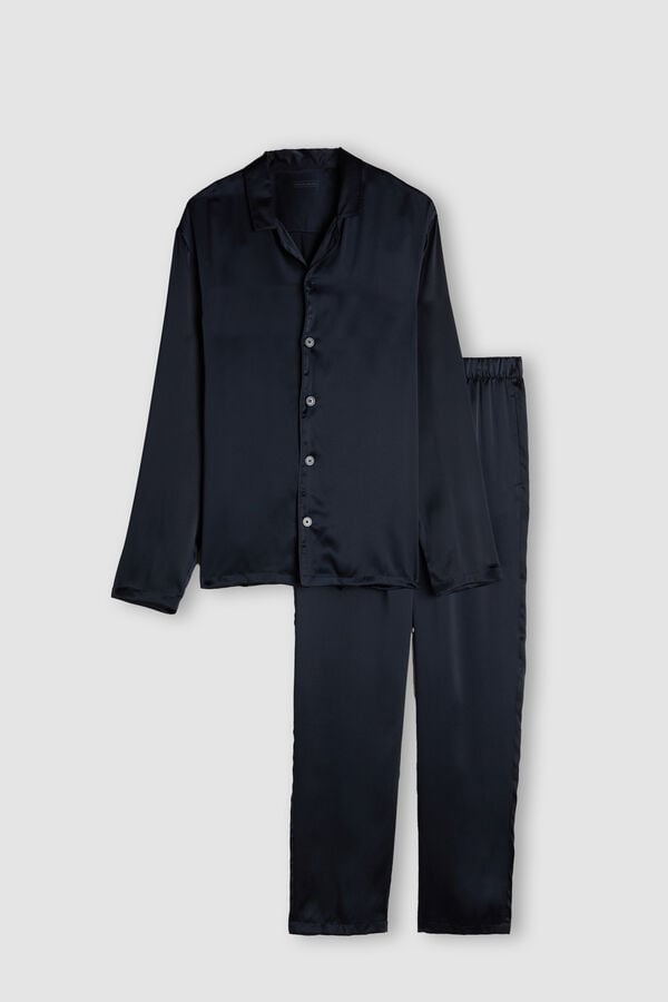 Intimissimi Pijama Largo De Seda Con Ribete