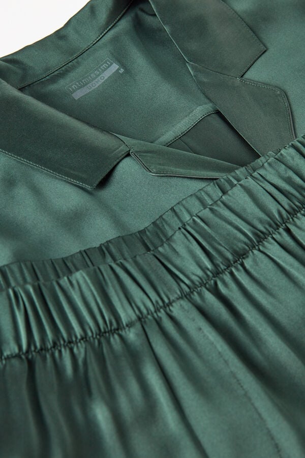 Intimissimi Pijama Largo De Seda Con Ribete