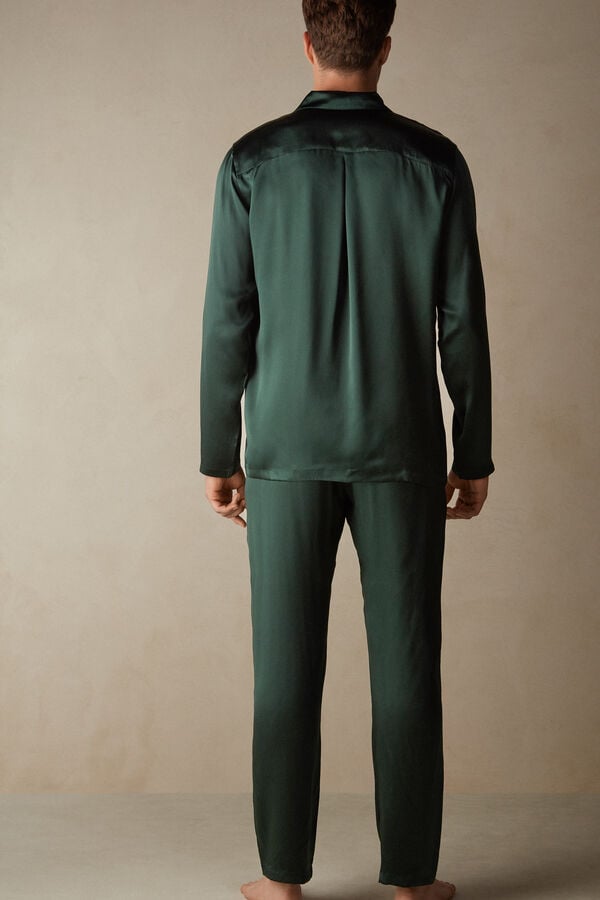 Intimissimi Pijama Largo de Seda con Ribete