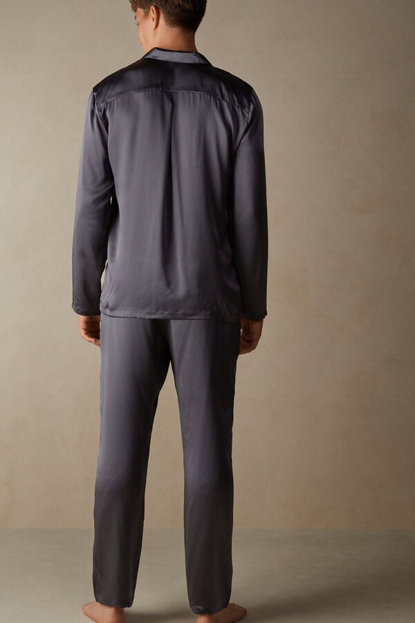 Intimissimi Pijama Largo de Seda con Ribete