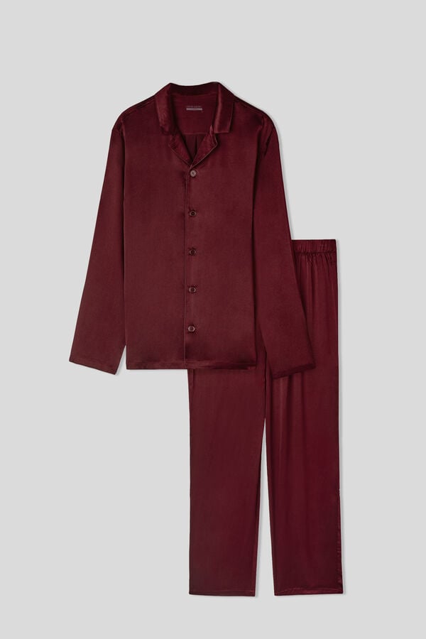 Intimissimi Pijama Largo De Seda Con Ribete