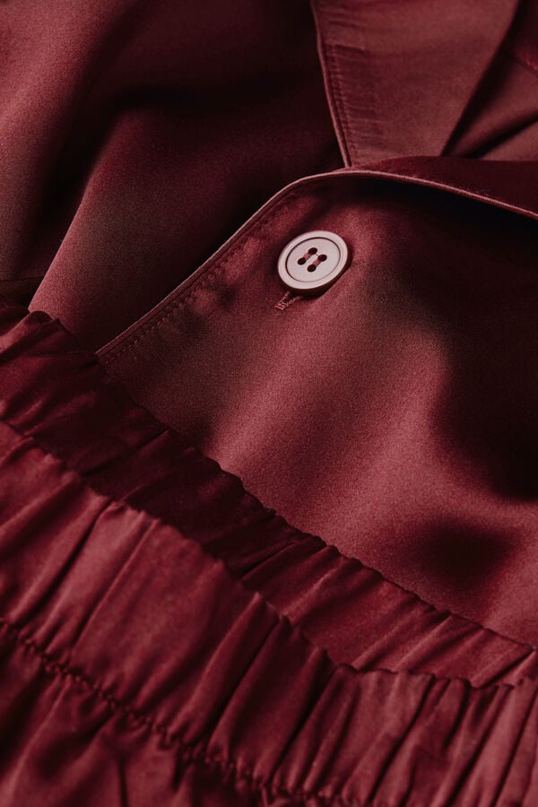 Intimissimi Pijama Largo De Seda Con Ribete