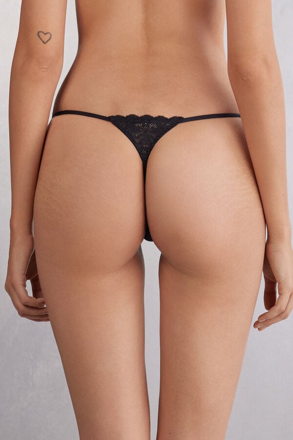 Intimissimi Tanga De Tira Lateral De Encaje