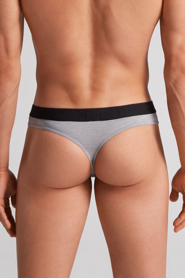 Intimissimi Tanga Hombre de Microfibra con Logo