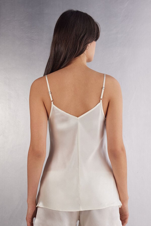 Intimissimi Top De Raso De Seda Con Escote De Pico