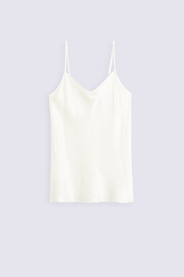 Intimissimi Top De Raso De Seda Con Escote De Pico