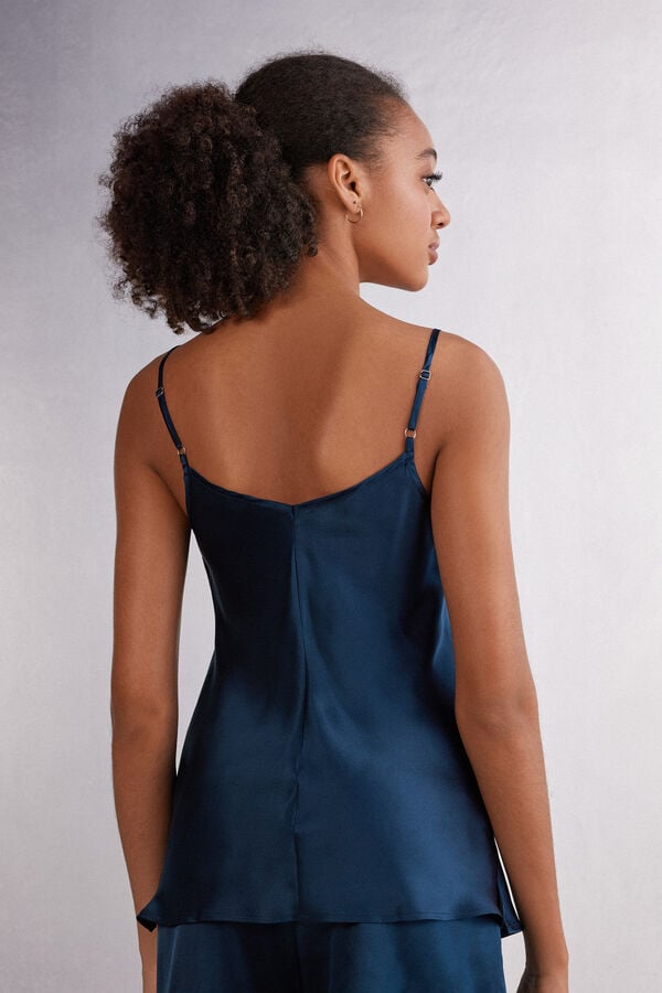 Intimissimi Top De Raso De Seda Con Escote De Pico