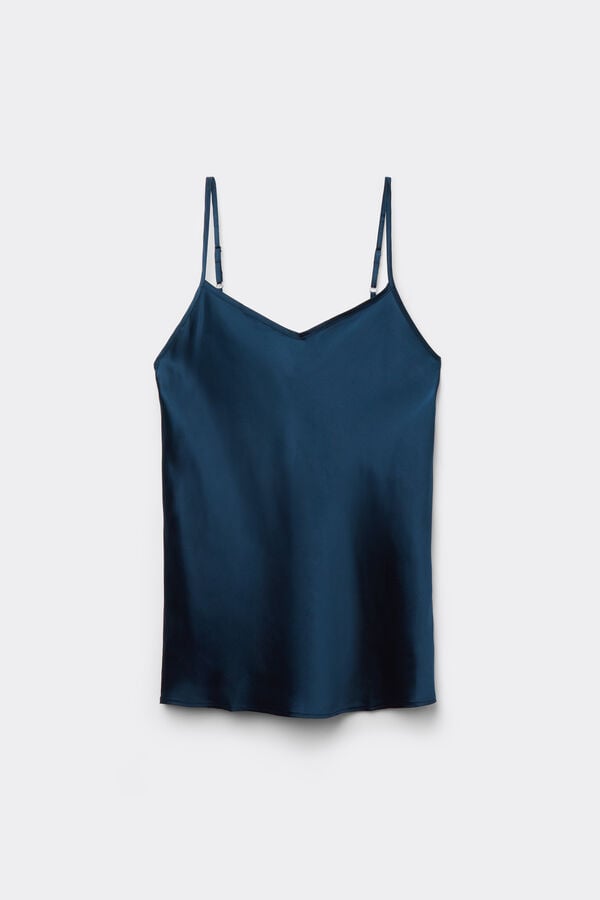 Intimissimi Top De Raso De Seda Con Escote De Pico