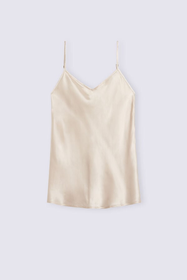 Intimissimi Top De Raso De Seda Con Escote De Pico